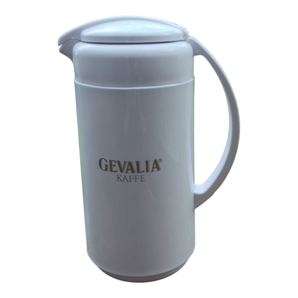 Gevalia Kaffe Coffee Hot Liquid Pitcher With Lid Glass Lined Vintage